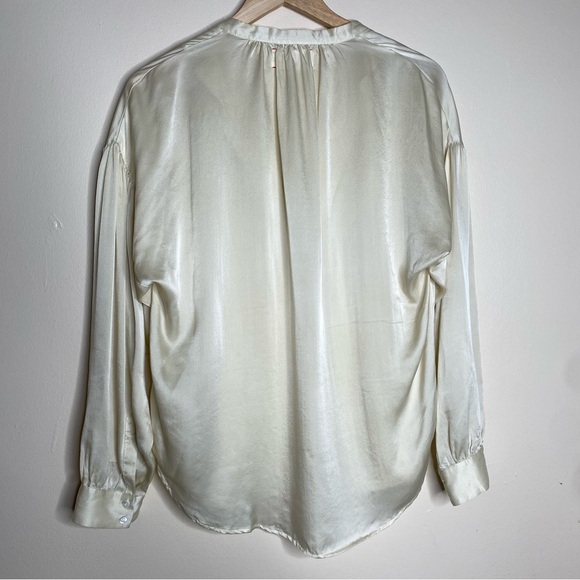XIRENA CREAM MAYSON 100% SILK BLOUSE -Stardust - Picture 11 of 16